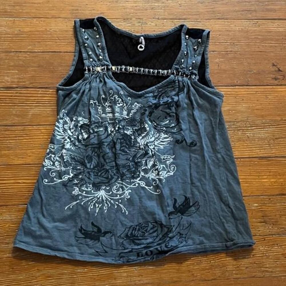 Robin-k Women's Grey and Blue Vest